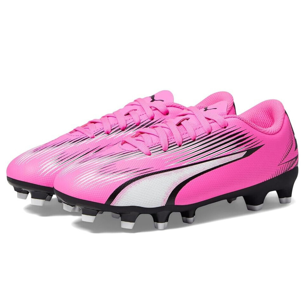 Puma Ultra Play 107775-01 Kids Pink Black FG/AG Lace Up Soccer Cleats NIN1080
